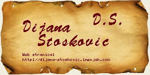 Dijana Stošković vizit kartica